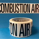 Combustion Air Venting Labels  |  Roll of 50