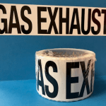 Gas Exhaust Venting Labels  |  Roll of 50