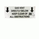 Outdoor Gas Vent Sign